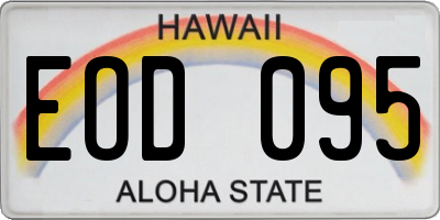 HI license plate EOD095