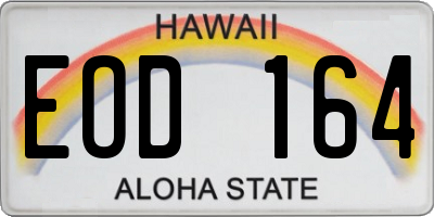 HI license plate EOD164