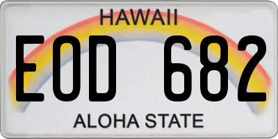 HI license plate EOD682