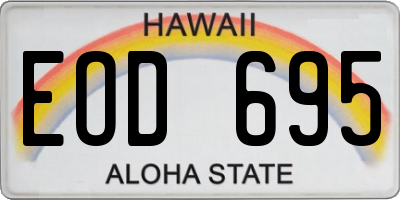 HI license plate EOD695