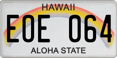 HI license plate EOE064