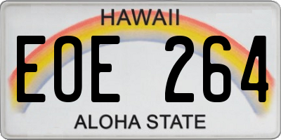 HI license plate EOE264