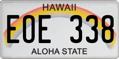 HI license plate EOE338