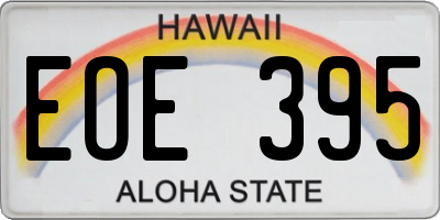 HI license plate EOE395