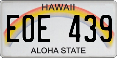 HI license plate EOE439