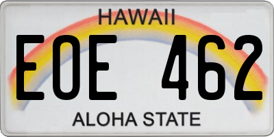 HI license plate EOE462