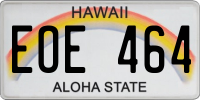 HI license plate EOE464