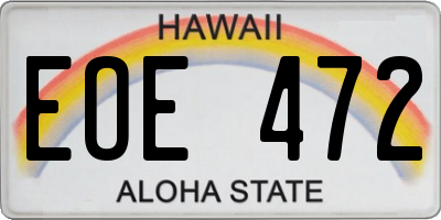 HI license plate EOE472