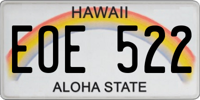 HI license plate EOE522
