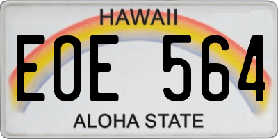 HI license plate EOE564