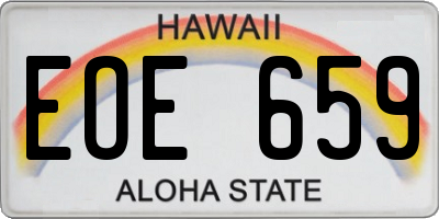 HI license plate EOE659