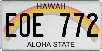 HI license plate EOE772
