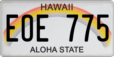 HI license plate EOE775