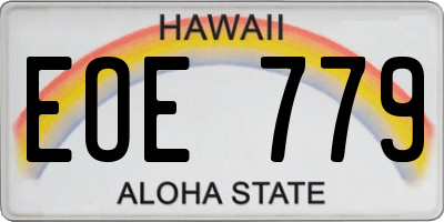 HI license plate EOE779