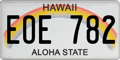 HI license plate EOE782