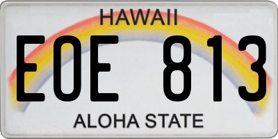 HI license plate EOE813
