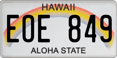 HI license plate EOE849