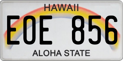 HI license plate EOE856