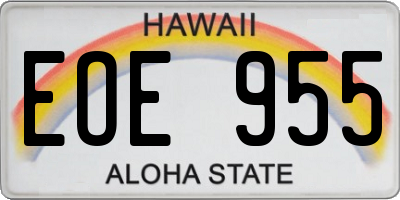 HI license plate EOE955