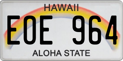 HI license plate EOE964