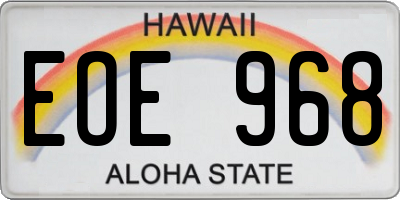 HI license plate EOE968
