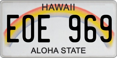 HI license plate EOE969