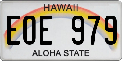 HI license plate EOE979