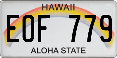 HI license plate EOF779