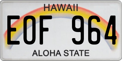 HI license plate EOF964