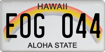 HI license plate EOG044