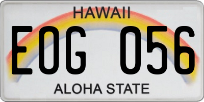 HI license plate EOG056