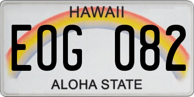 HI license plate EOG082