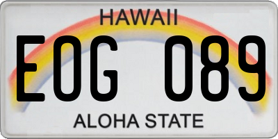 HI license plate EOG089