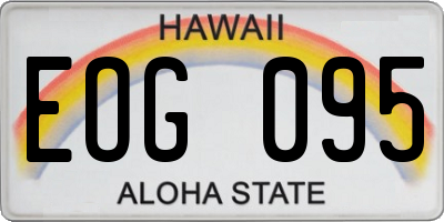 HI license plate EOG095