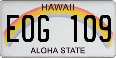 HI license plate EOG109