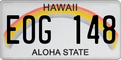 HI license plate EOG148
