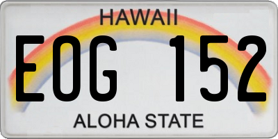 HI license plate EOG152