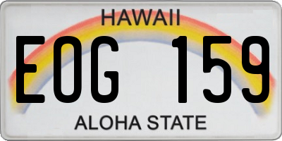 HI license plate EOG159