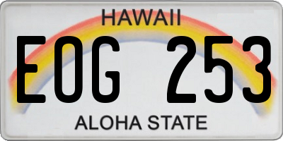 HI license plate EOG253