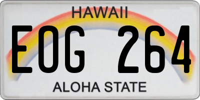 HI license plate EOG264