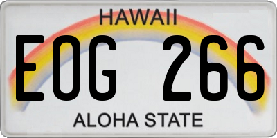 HI license plate EOG266