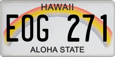HI license plate EOG271