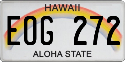 HI license plate EOG272