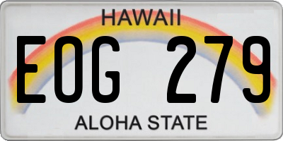 HI license plate EOG279