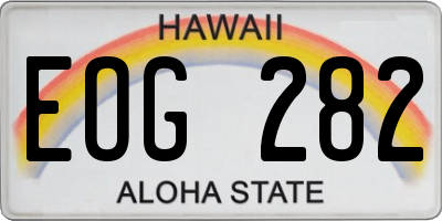 HI license plate EOG282