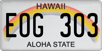HI license plate EOG303
