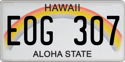 HI license plate EOG307