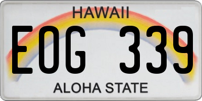 HI license plate EOG339