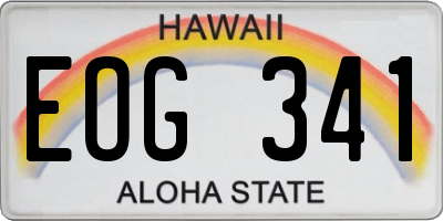 HI license plate EOG341