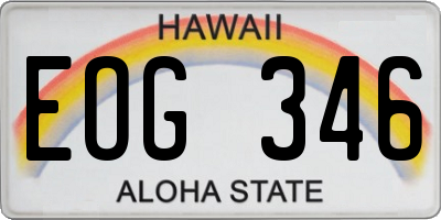 HI license plate EOG346